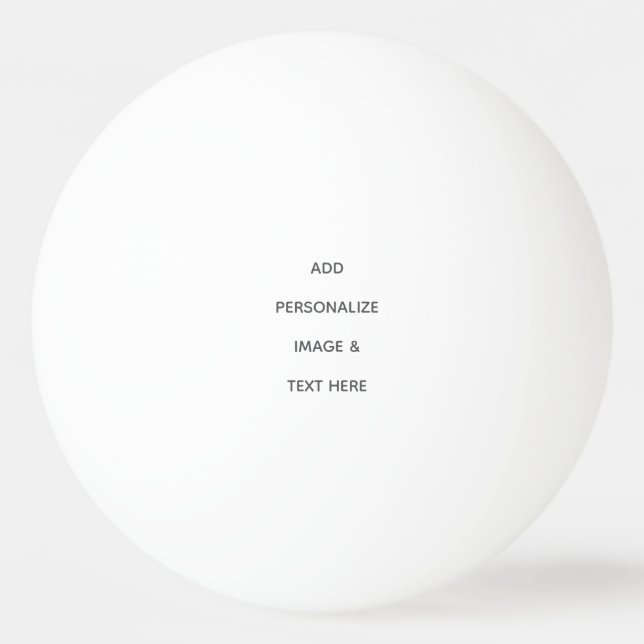 Balle De Ping Pong Créez votre propre blanc  (Devant)