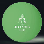 Balle De Ping Pong Créez votre propre terrain de tennis de table Keep<br><div class="desc">Drôle personnalisé Gardez le calme jeu de ping-pong Ping Pong Ball. Fun party préférez l'idée cadeau pour les amis et la famille. Créez votre propre pour les joueurs, entraîneurs, collègues, invités, clients etc. Des accessoires amusants pour les hommes, les femmes et les enfants. Créez votre propre parodie humoristique pour la...</div>