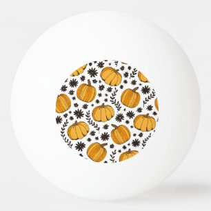 Balle De Ping Pong Croquis citrouilles : motif sans couture dessiné à