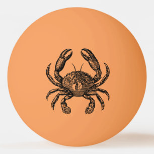 Balle De Ping Pong Croquis de crabe vintage