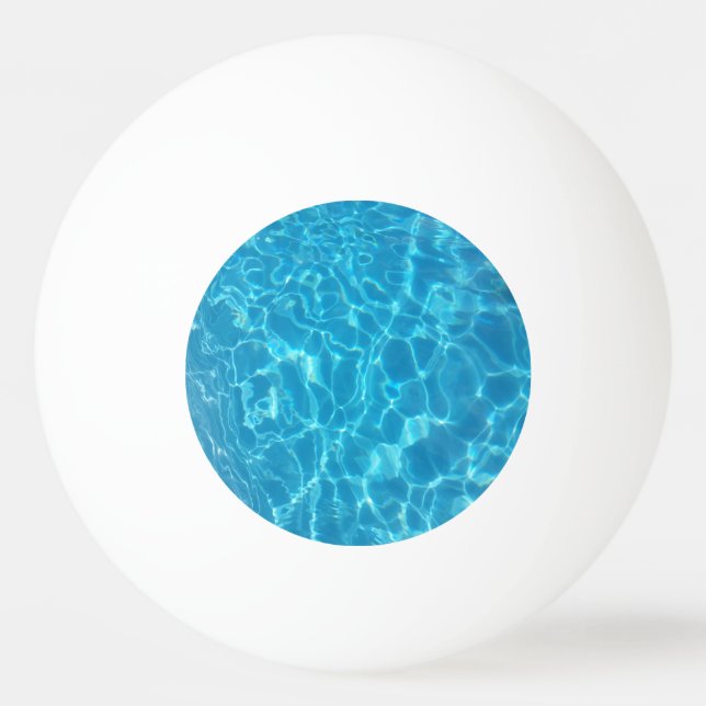 Balle De Ping Pong Crystal Clear Sky Blue Pool Water (Devant)