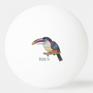 Balle De Ping Pong Curl crested aracari bird cartoon