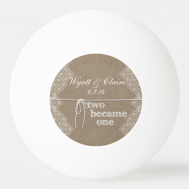 Balle De Ping Pong Custom Two est devenu un Mariage (Dos)