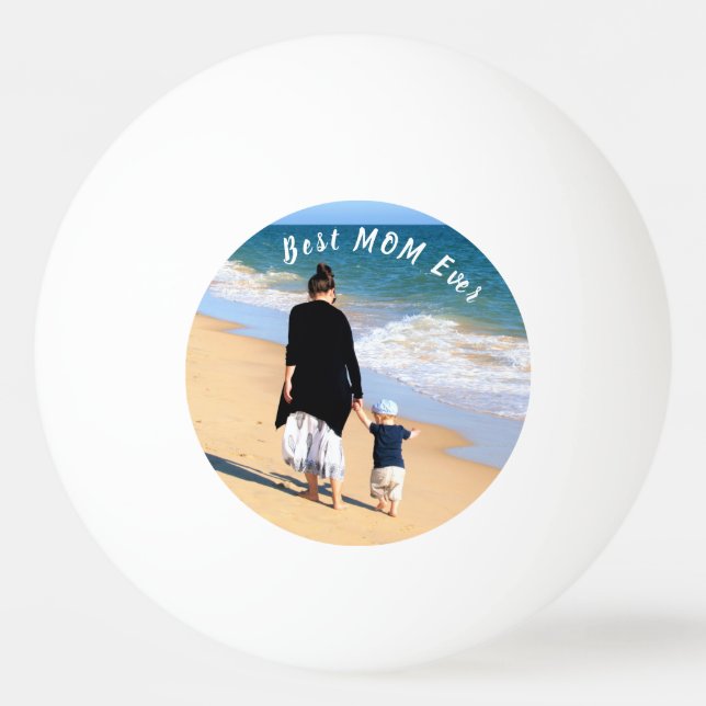 Balle De Ping Pong Custom You Mom Photo Ping Pong Ball avec texte (Devant)