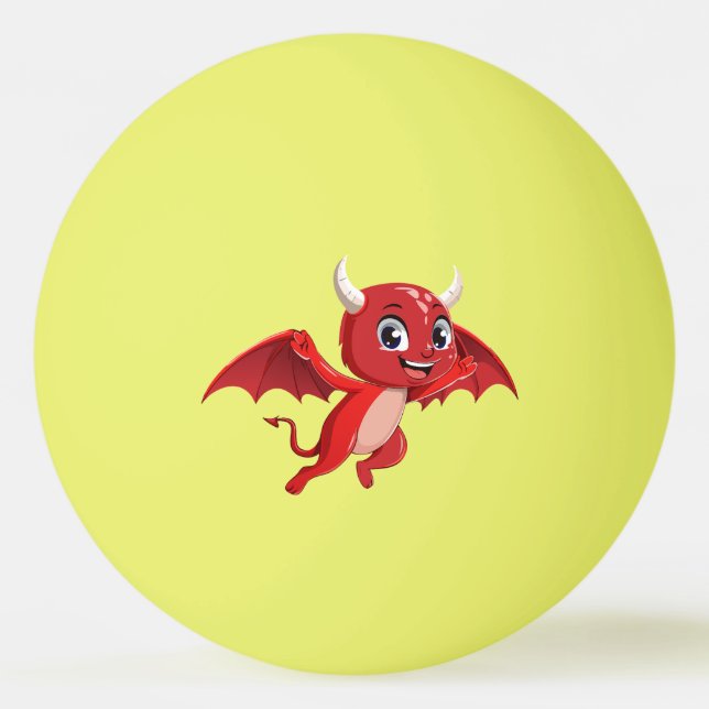 Balle De Ping Pong Cute cartoon flying devil (Devant)