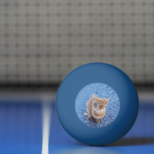 Balle De Ping Pong Cute chaton rouge