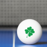 Balle De Ping Pong Cute Green Lucky 4 coeur feuille Clover shamrock<br><div class="desc">Cute big Lucky Green and white 4 coeur feuille Clover Shamrock St. Patrick's Day moderne élégant cool Ping Pong Ball,  idéal pour les parties de tennis en bière</div>