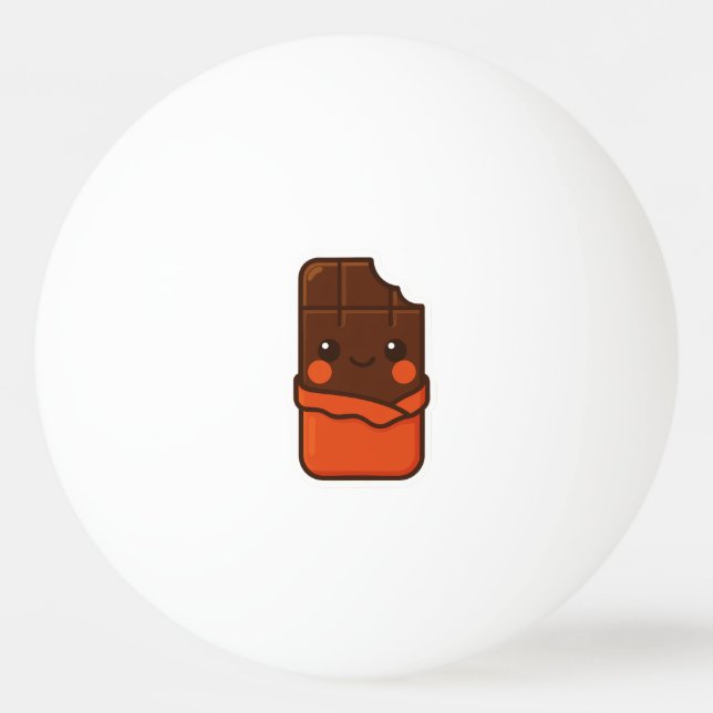 Balle De Ping Pong Cute Kawaii Chocolat Bar (Devant)