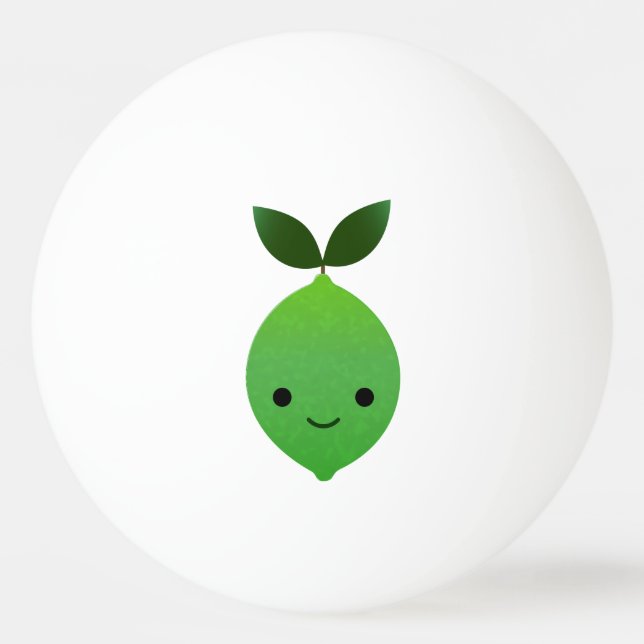 Balle De Ping Pong Cute Kawaii Lime (Devant)
