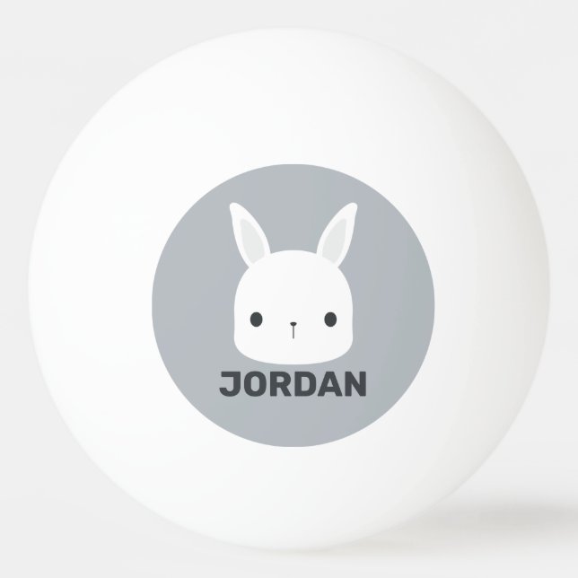 Balle De Ping Pong Cute Little Bunny Rabbit with Personalized (Devant)