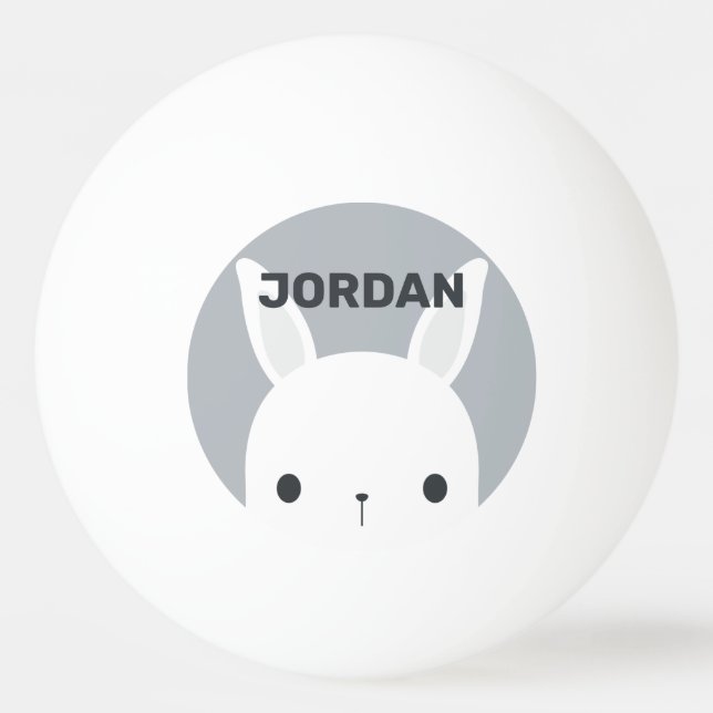 Balle De Ping Pong Cute Little Bunny Rabbit with Personalized (Devant)