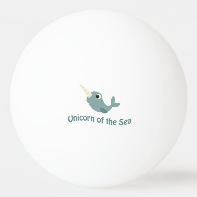 Balle De Ping Pong Cute Unicorne De La Mer (Devant)