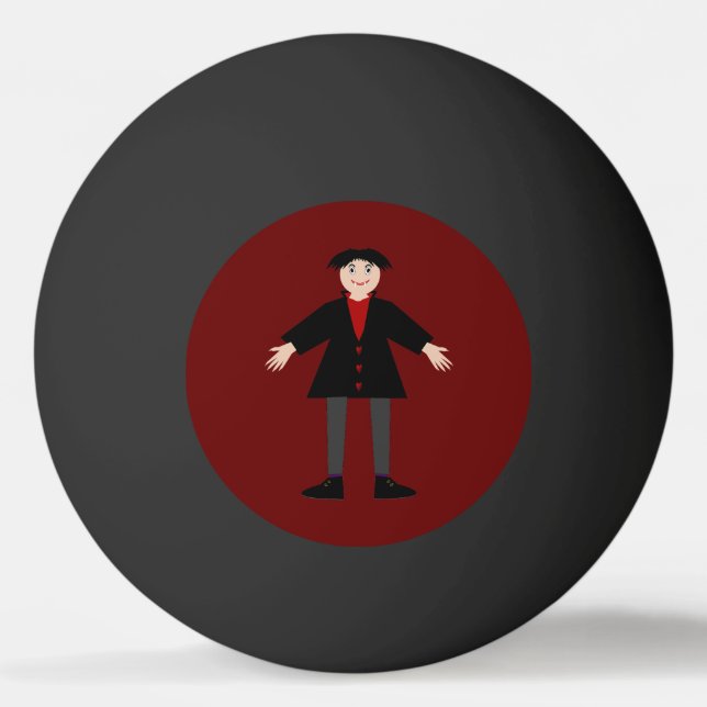 Balle De Ping Pong Cute Vampire Halloween (Devant)