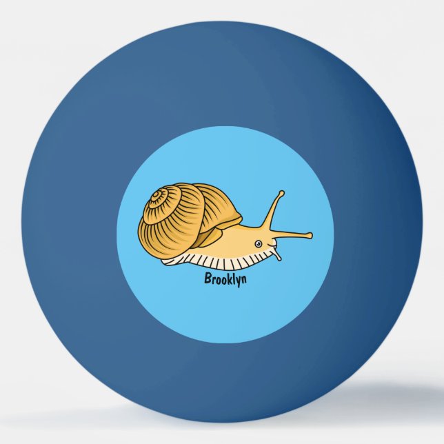 Balle De Ping Pong Cute yellow snail cartoon (Devant)