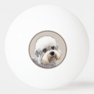 Balle De Ping Pong Dandie Dinmont Terrier Peinture Chien Art original