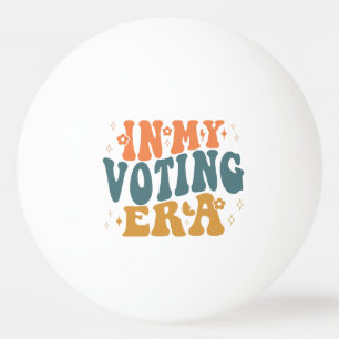 Balle De Ping Pong Dans Mon Ère De Vote Retro Wavy