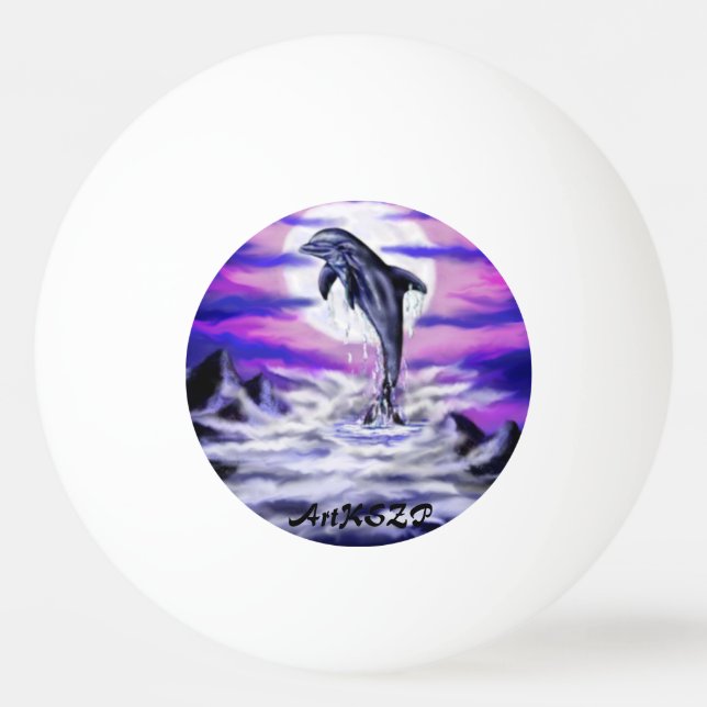 Balle De Ping Pong Dauphin de clair de lune (Dos)