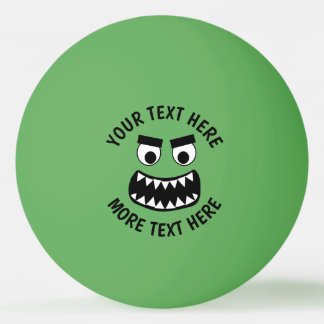 Balle De Ping Pong Dents de monstre vert amusant Tennis de table pers