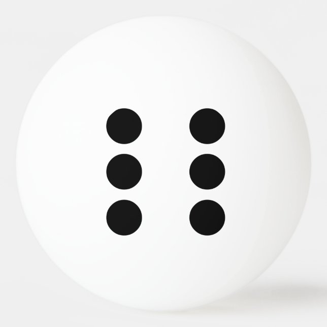 Balle De Ping Pong Dés 6 (Dos)