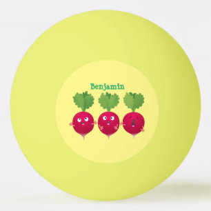 Balle De Ping Pong Des radis mignons chantant des légumes de dessin a