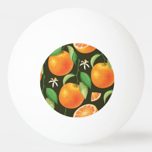 Balle De Ping Pong Design motif orange transparent.