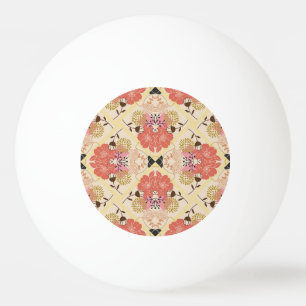 Balle De Ping Pong Design vintage fleuri et transparent pour motif.