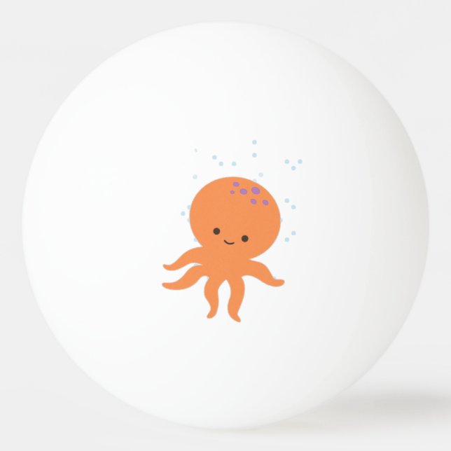 Balle De Ping Pong Dessin animé de pieuvre mignonne (Devant)