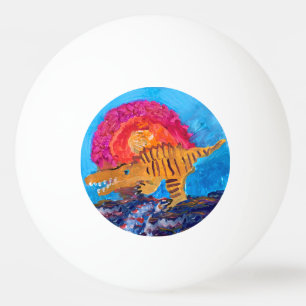Balle De Ping Pong Dinosaur Painting