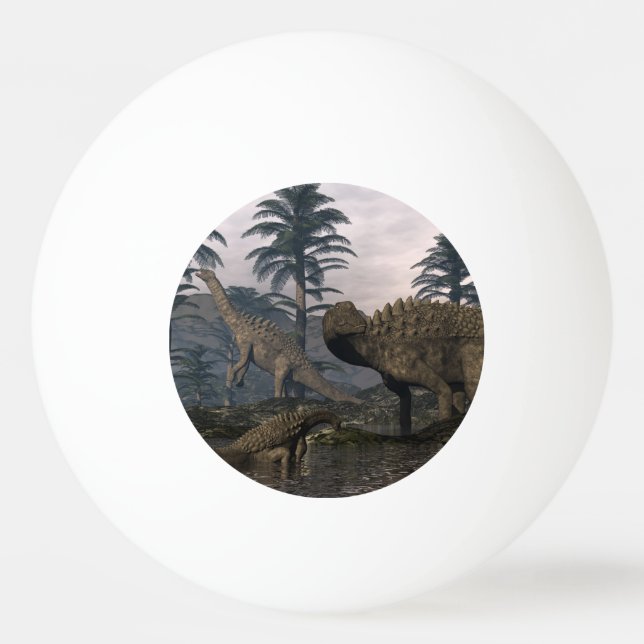 Balle De Ping Pong Dinosaures d'Ampelosaurus (Devant)