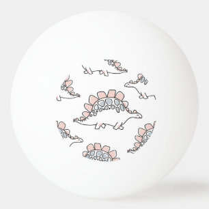 Balle De Ping Pong Dinosaures de Doodle : Amusant Dessiné À La Main.