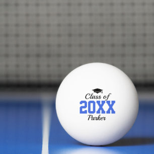 Balle De Ping Pong Diplômé de la promotion bleue personnalisée 2026