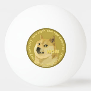 Balle De Ping Pong Dogecoin Wow Doge Coin Très Beaucoup Crypto Devise