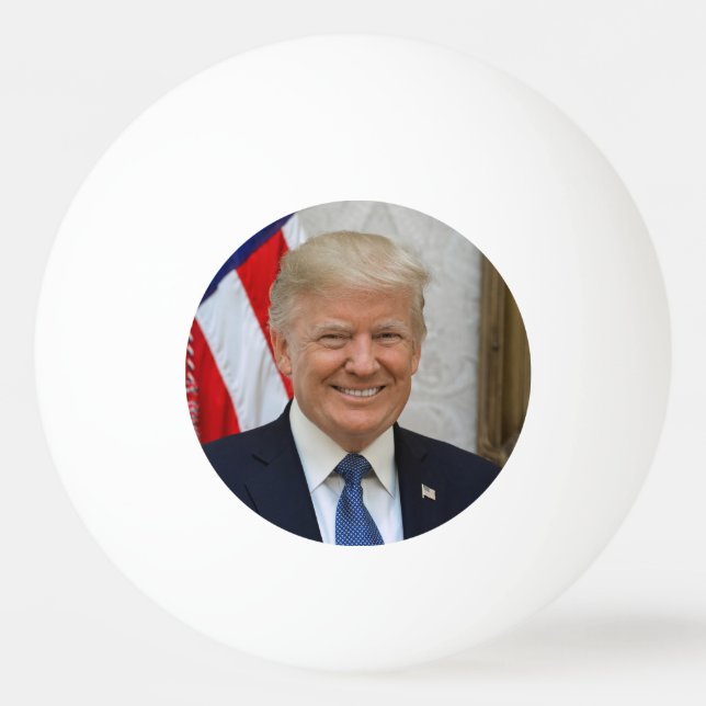 Balle De Ping Pong Donald Trump Président américain Maison Blanche MA (Devant)