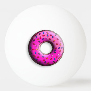 Balle De Ping Pong Donut Pinky avec des arrosages colorés + vos idées