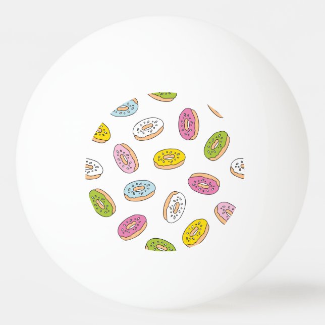Balle De Ping Pong Doodle beiguts motif, design sans soudure. (Devant)
