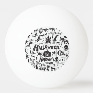 Balle De Ping Pong Doodles de monstre d'Halloween amusant