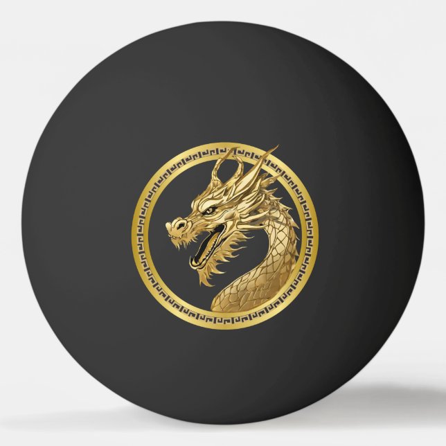 Balle De Ping Pong Dragon d'or (Devant)