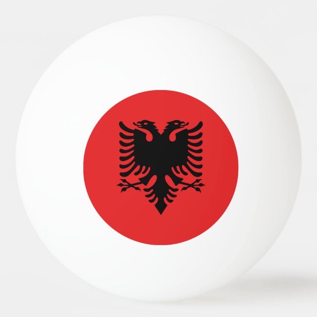 Balle De Ping Pong Drapeau albanais patriotique (Devant)