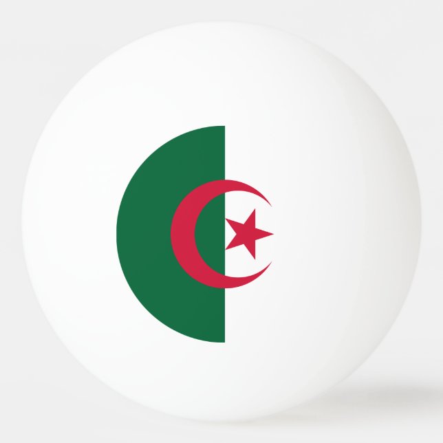 Balle De Ping Pong Drapeau algérien patriotique (Devant)