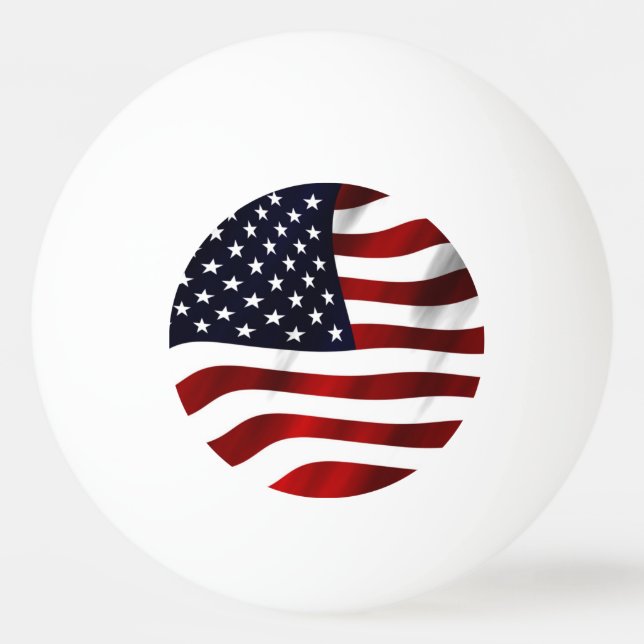 Balle De Ping Pong Drapeau américain (Devant)