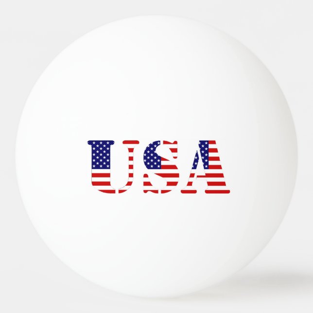 Balle De Ping Pong drapeau américain - texte des Etats-Unis (Dos)