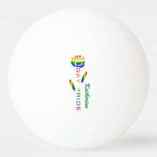 Balle De Ping Pong Drapeau arc-en-ciel Rose Fierté Gay Nom personnali