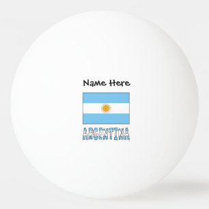 Balle De Ping Pong Drapeau argentin Argentine Texte personnalisé