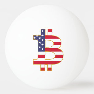 Balle De Ping Pong Drapeau Bitcoin USA - Btc Crypto