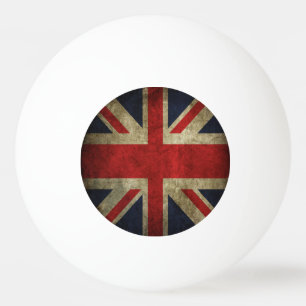 Balle De Ping Pong Drapeau britannique antique d'Union Jack de la