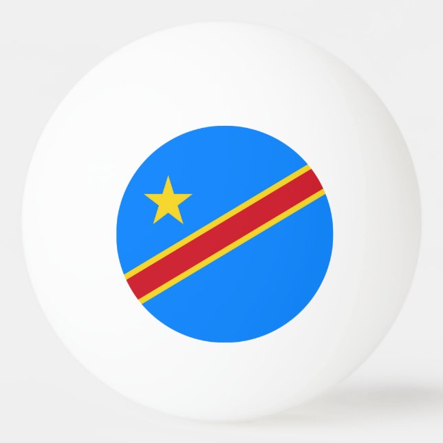 Balle De Ping Pong Drapeau Congo Kinshasa (Devant)