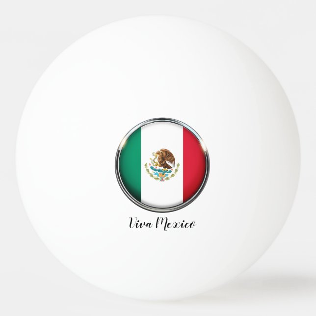 Balle De Ping Pong Drapeau cool Mexique (Devant)