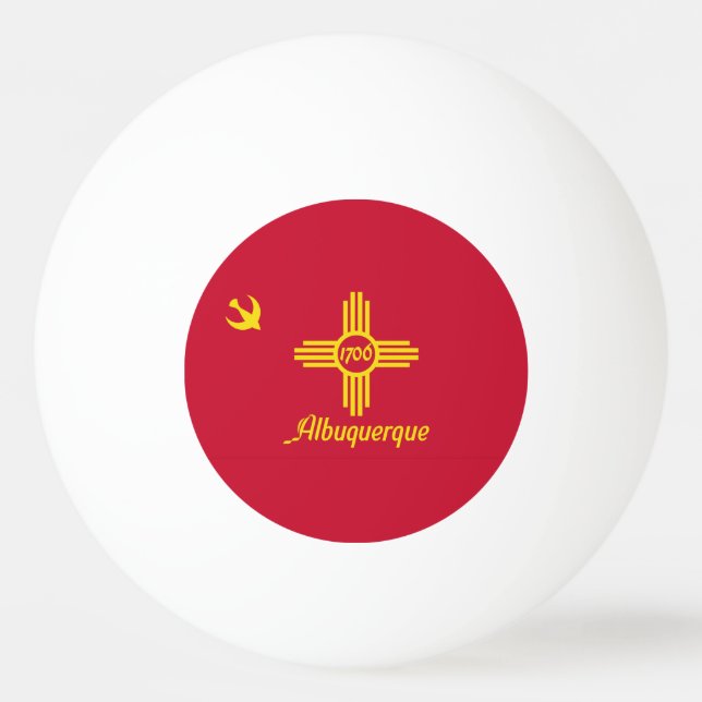 Balle De Ping Pong Drapeau d'Albuquerque, Nouveau-Mexique Ping-Pong B (Devant)