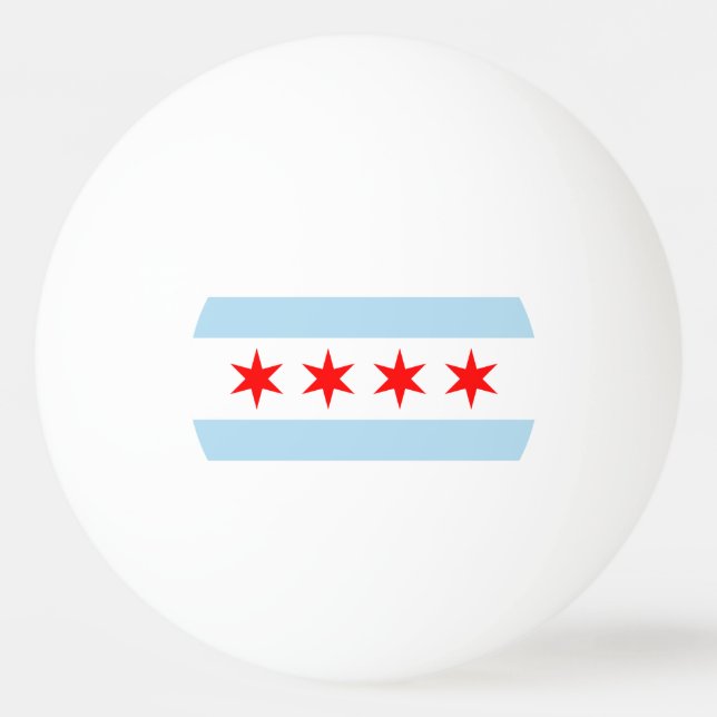 Balle De Ping Pong Drapeau de Chicago, Illinois Ping-Pong Ball (Devant)