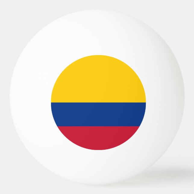 Balle De Ping Pong Drapeau de Colombie (Devant)